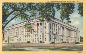 Postcard Showing the U.S. Department of Justice (from the Collection of Frederick Lane)