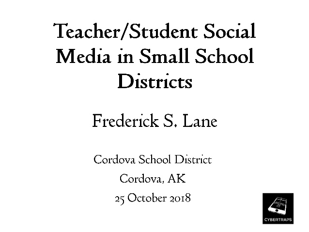 Teacher/Student Social Media in Small School Districts